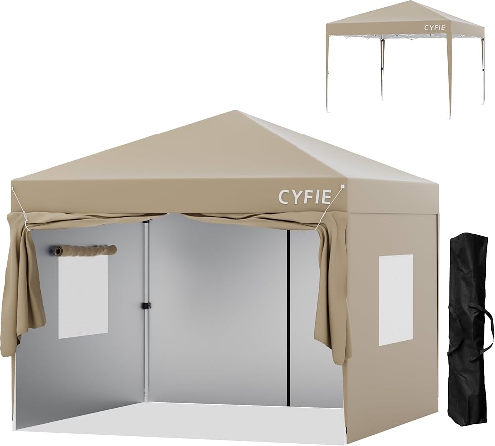 Amazon.co.jp: CYFIE タープテント 3mx3m サイドシート4枚付